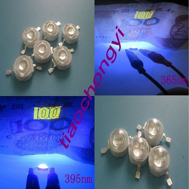 

20pcs High Power 3w 5w Ultra Violet UV 365-370nm / 395nm 420nm Lamp bead Emitter