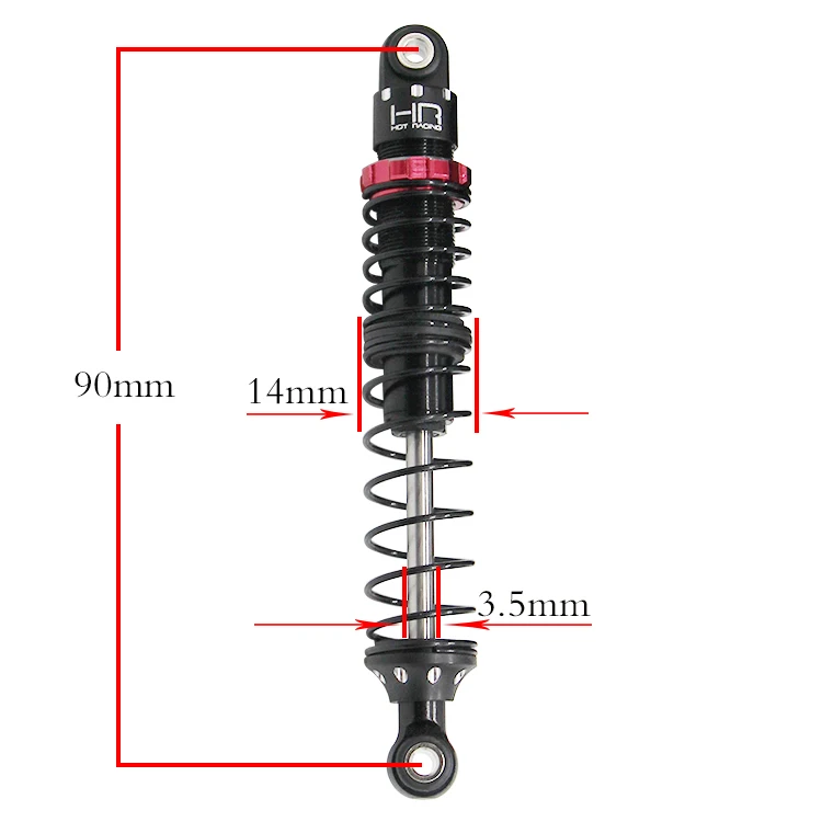 1/10 traxrs Trx4 TRX-4 option upgrade parts RC CAR Double spring Shock 70 80 90 100 110 120mm 2 pcs Silicone shock oil