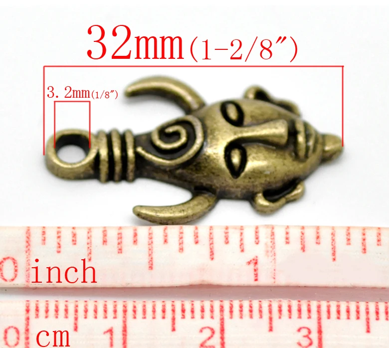 Lovely 20PCs Antique Bronze Supernatural Dean's Demon Protection Amulet Charm Pendants (B21053)