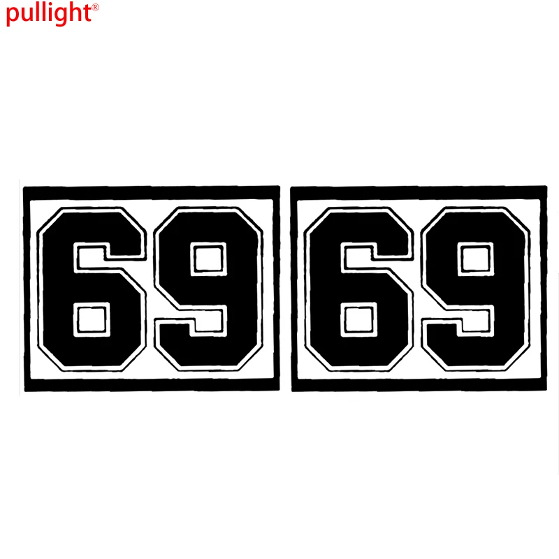 

2x Custom Race Car Door Number Stickers Large Vinyl Decal