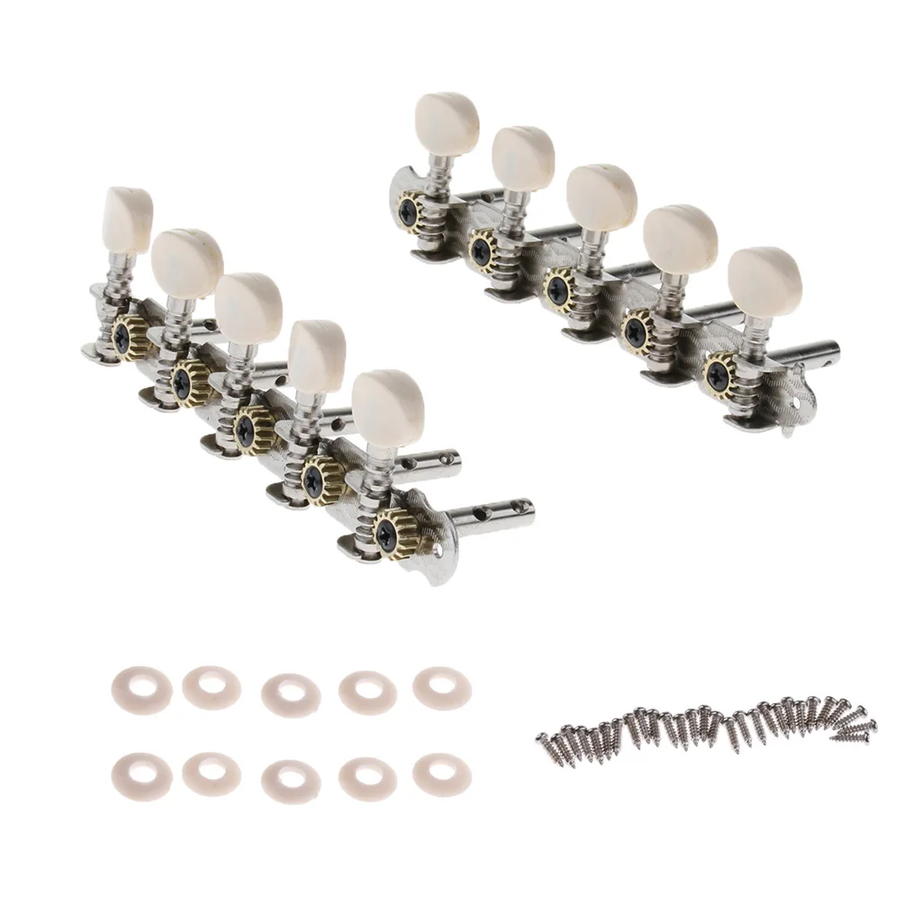 1 Set 5R5L Guitar Tuning Pegs Tuners Machine Heads for 10 String Electric Guitar Replacement Parts