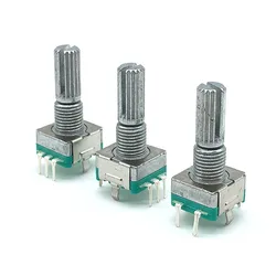 5pcs Plum handle 20mm 15mm Rotary Encoder Coding Switch EC11 Digital Potentiometer With Push Button Switch 5 Pin 20 Position