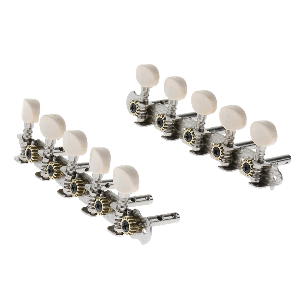 1 Set 5R5L Guitar Tuning Pegs Tuners Machine Heads for 10 String Electric Guitar Replacement Parts