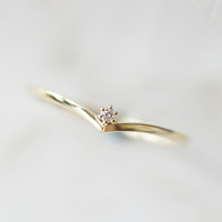 High Quality Slim plated gold ring silver 925 jewelry cubic zirconia ring for Ladies