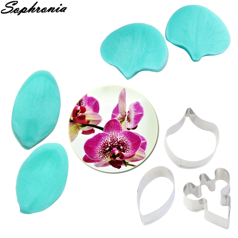 Phalaenopsis Orchid Veiner Silicone Moulds Chocolate Gumpaste Candy Chocolate Sugarcraft Baking FormAccessories and Tools CS153