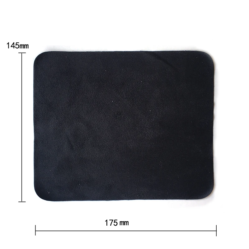 Kachawoo 175mm X 145mm 100pcs Eyewear Accessories Black Microfiber Cleaning Cloth Suede Cleaning For Glasses Customize