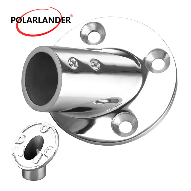 1 Pc Stainless Steel Pipe Round Base Railing  Round Bottom Socket 1