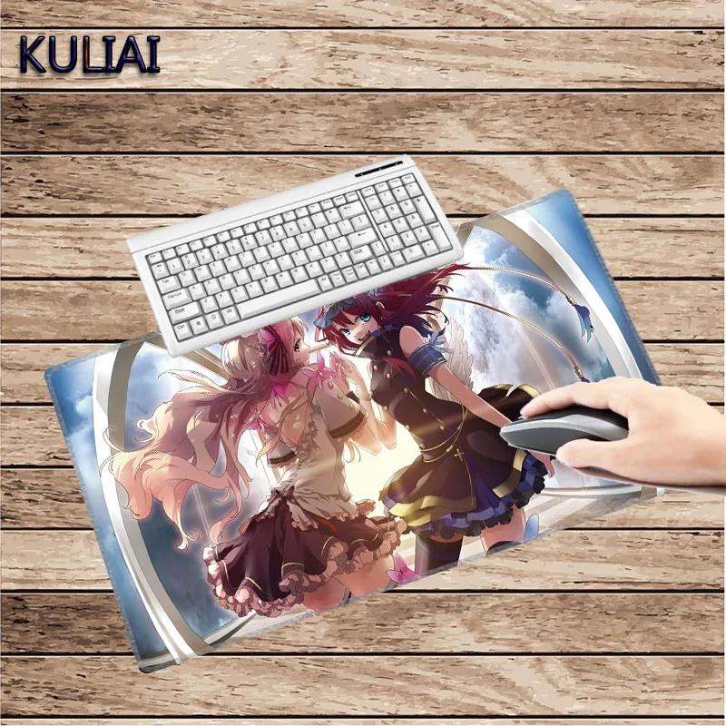 XGZ Large Anime Girl Game Mouse Pad Rubber Slip Fast Moving Gaming Bluetooth Keyboard Computer Accessories Mouse Player Mats