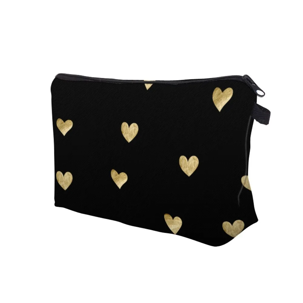 Deanfun-bolsas de cosméticos impermeables con forma de corazón, neceser de maquillaje, organizador de viaje, regalo de Navidad, 51356