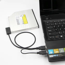 Adapter Recording Driver Free CD Drive HDD Line Drive SATA to USB 2.0 SATA7+6 13 Pin Sata Cable