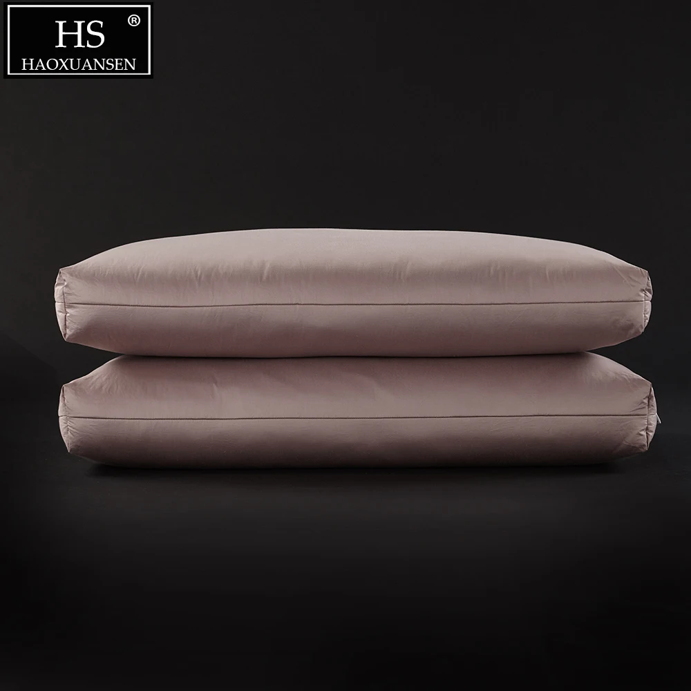 Nordic Style Design Pale Mauve Pillow 2pcs 100% White Goose Down 700 Fill Power Zippered pillow Bedding Sets My Pillow 2019