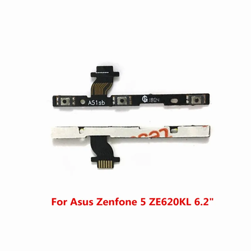 10PCS/Lot Power Volume Switch Side Key Buttons Flex Cable For Asus Zenfone 5 ZE620KL 6.2