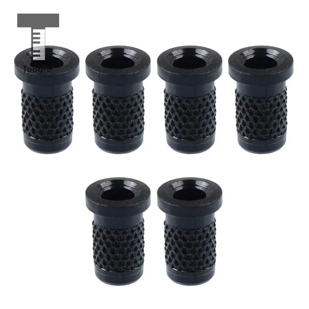 Tooyful 6 Pieces Iron Guitar Through Body String Mounting Ferrules Bushings for Electric Guitar Replacement Parts