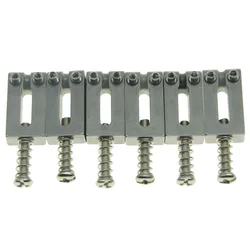 KAISH Set of 6 Stainless Steel Saddles Guitar Bridge Saddle 10.5mm/10.8mm String Spacing for ST TL Guitars