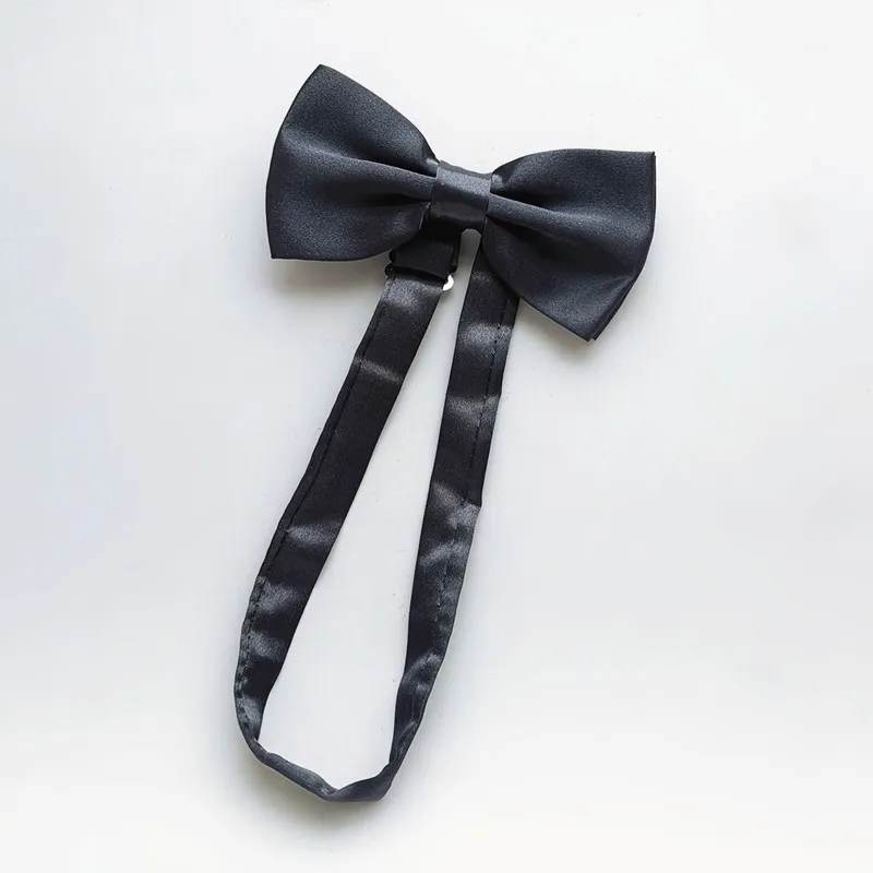 Dark gray  Color 140 cm XXL Size Big Adult Suspender Butterfly Bow tie Adjustable Suspenders Neck tie set Men Women LB054