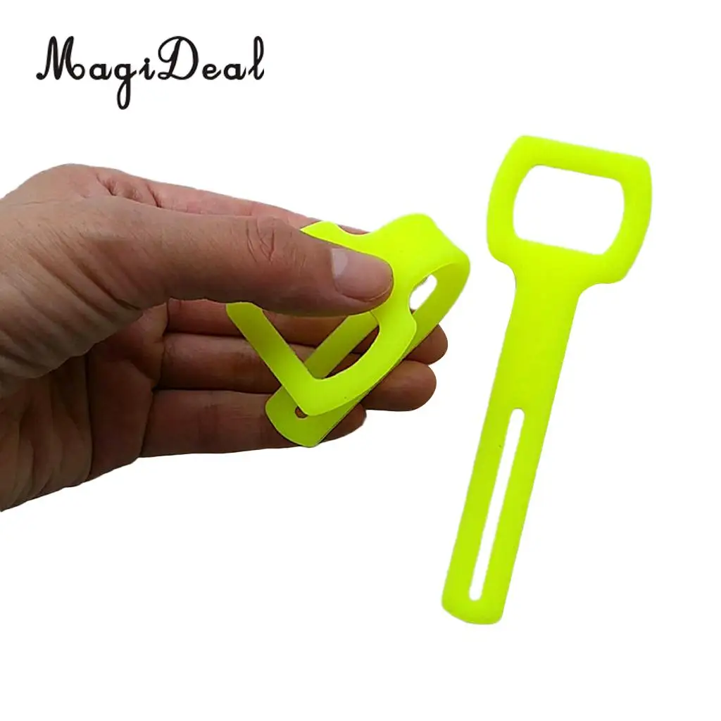 MagiDeal 2 Pieces Scuba Diving Silicone Rubber Regulator Octopus Holder Straps for Snorkeling Technical Diving Freediving Access