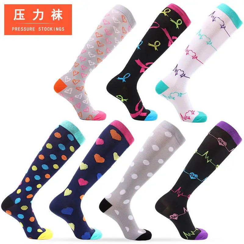 

Unisex Leg Support Stretch Compression Socks Below Men Women Knee Socks Breathable Travel Activities Sokken Fit