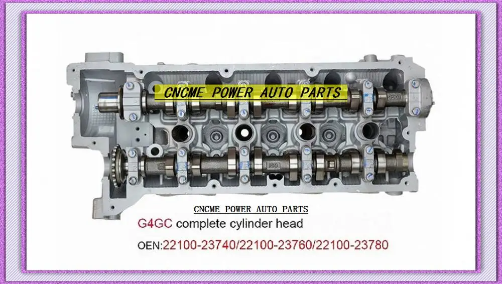 

ww G4GC Complete Cylinder Head Assly For Hyundai Elantra Tucson Sonata For KIA Spectra Cerato Sportage Carens 2 2.0L 22100-23740