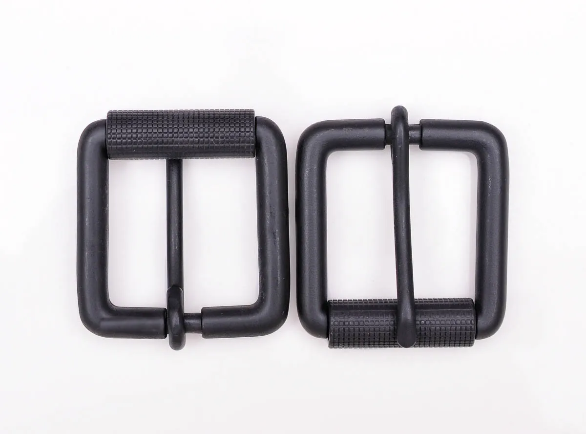 50X53MM (Inner 34mm) Rectangular Alloy Pin Single Prong Roller Black Buckle for Leather Belt 35mm