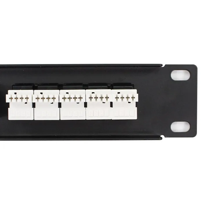 19" Cabinet Rack 25 Port Telephone Patch Panel Modular 110 Voice Distribution Frame RJ11 4C Cable Adapter Modular Keystone Jack
