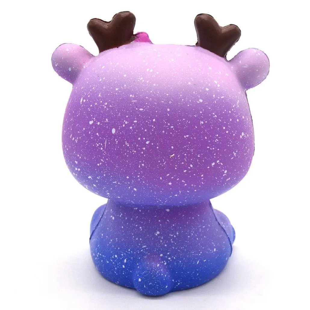 Cute Galaxy Deer Animal Squishy Cream Scented Squeeze Toys Strap Funny Gadgets Anti Stress Novelty Toy Giift Kids