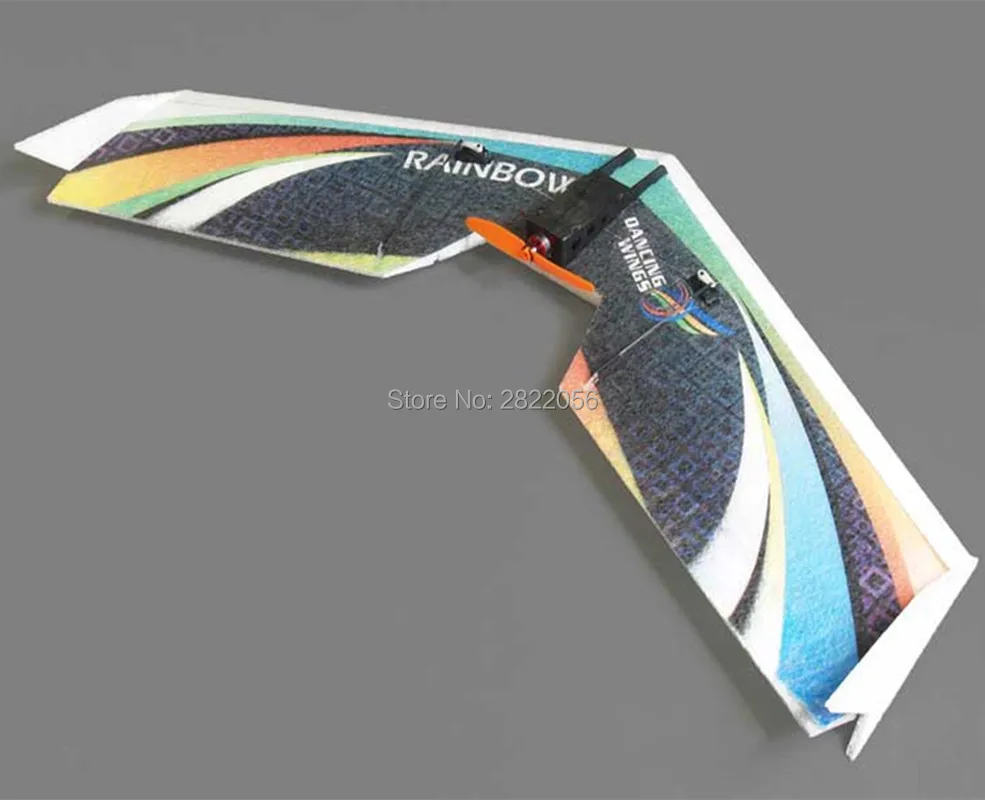 RC Plane Kit EPP Airplane Model DW HOBBY Rainbow Fly Wing 800mm Wingspan Tail push version RC Airplane Kit