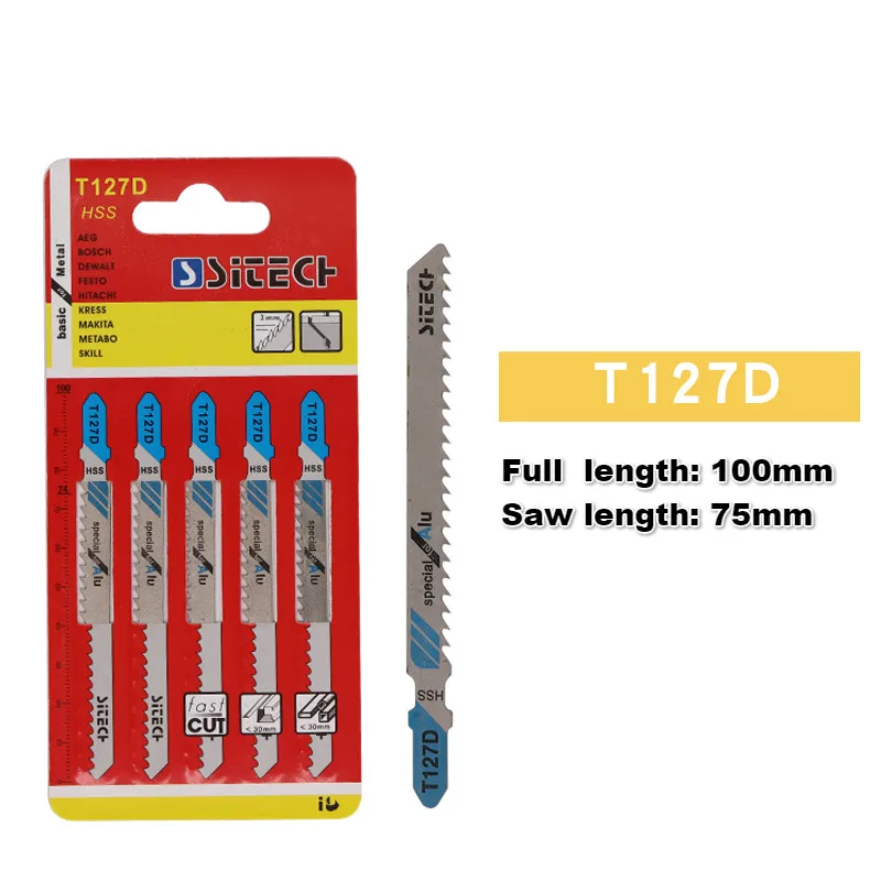 Bộ 5 Bộ Ghép Hình Lưỡi Dao Lưỡi Cắt Gỗ Lưỡi Cưa T111C T111D T144D T244D T344D T118A T127D T101B Dùng Cho Máy Khoan Dewalt Hitachi makita Festool