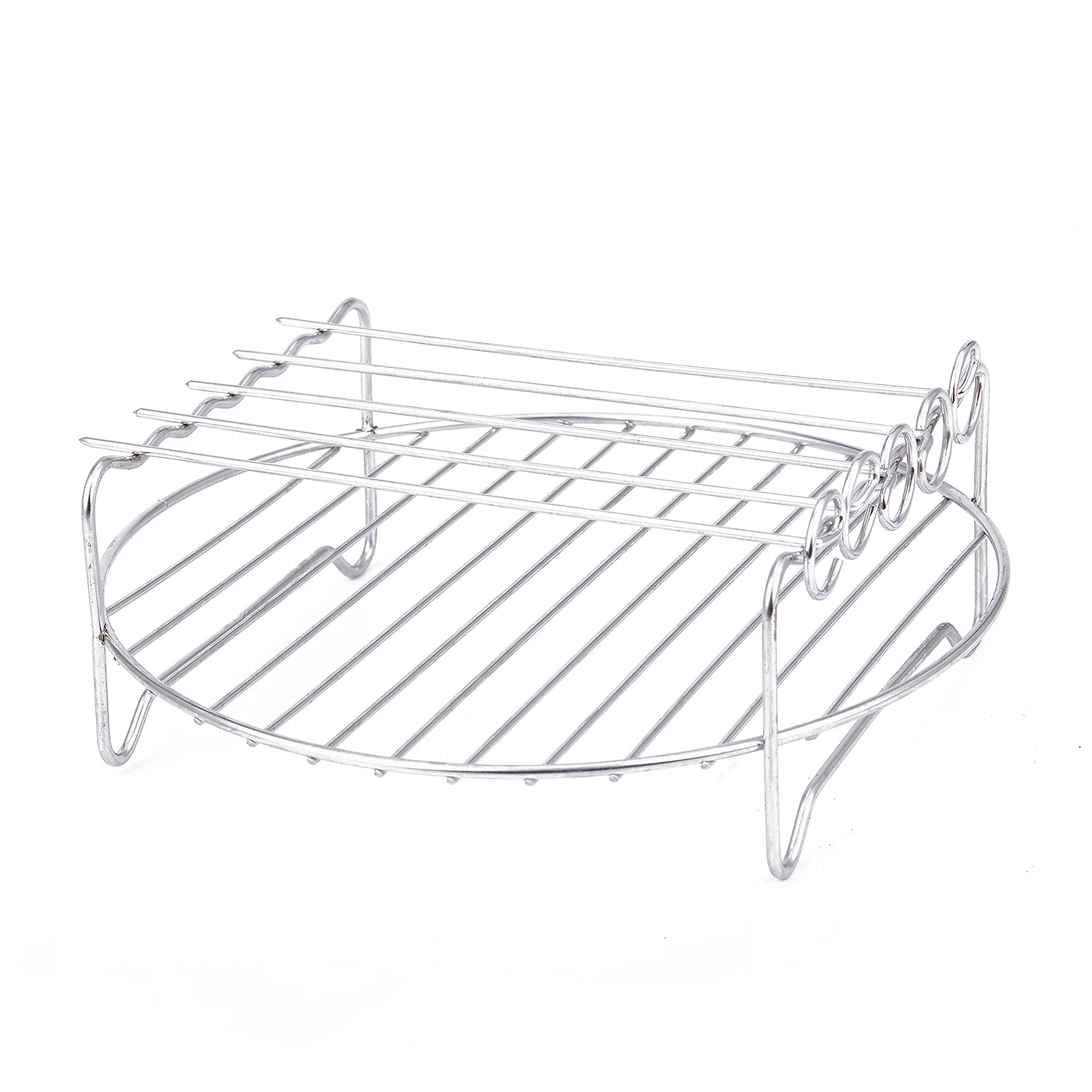 Hot Koop Double Layer Rack Accessoire Met 5 Spiesjes, Voor Airfryers
