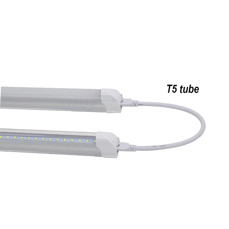 100pcs/lot 30cm T5 3Pin LED Tube Connector led Lamp 2 ends wire 300mm Extend cable White Color for Integrated Led Lights