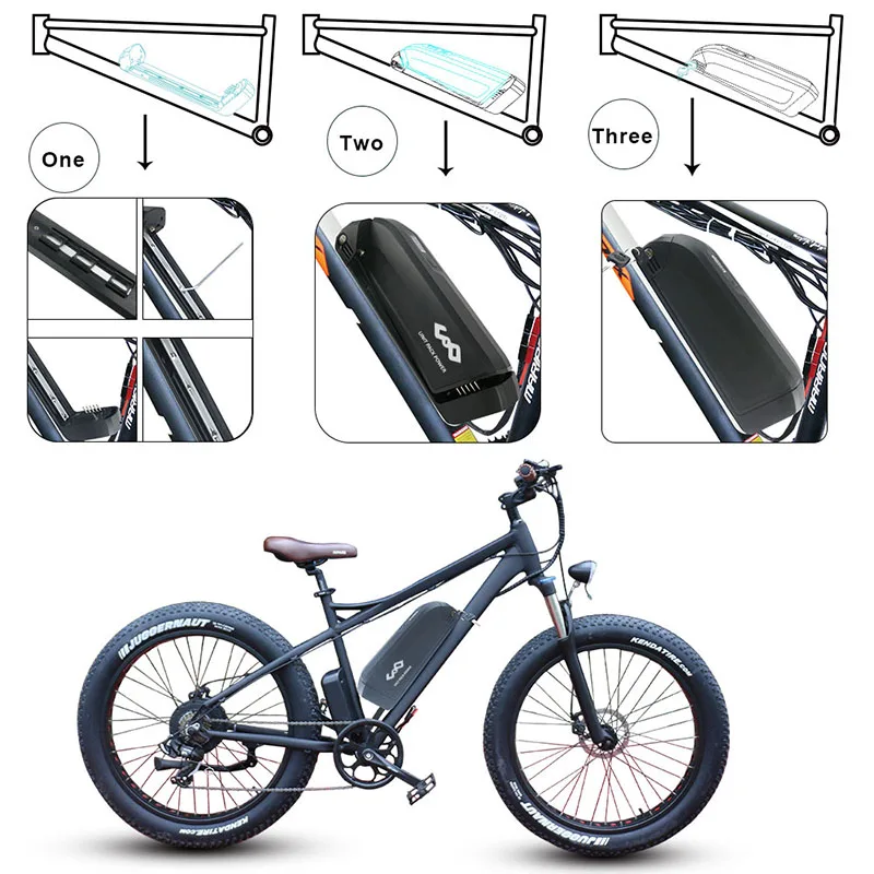 Side Open Downtube eBike Battery 36V 14Ah 48V 10.5Ah Sanyo Cell Electric Bicycle Battery for Bafang TSDZ2 750W 500W 250W Motor