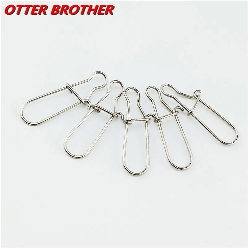 Stainless Steel Hook Fast Clip Lock Snap Swivel Solid Rings 30pcs 0# 1# 2# 3# 4# 5# 6# 7# 8#Safety Snaps Fishing Hooks Connector