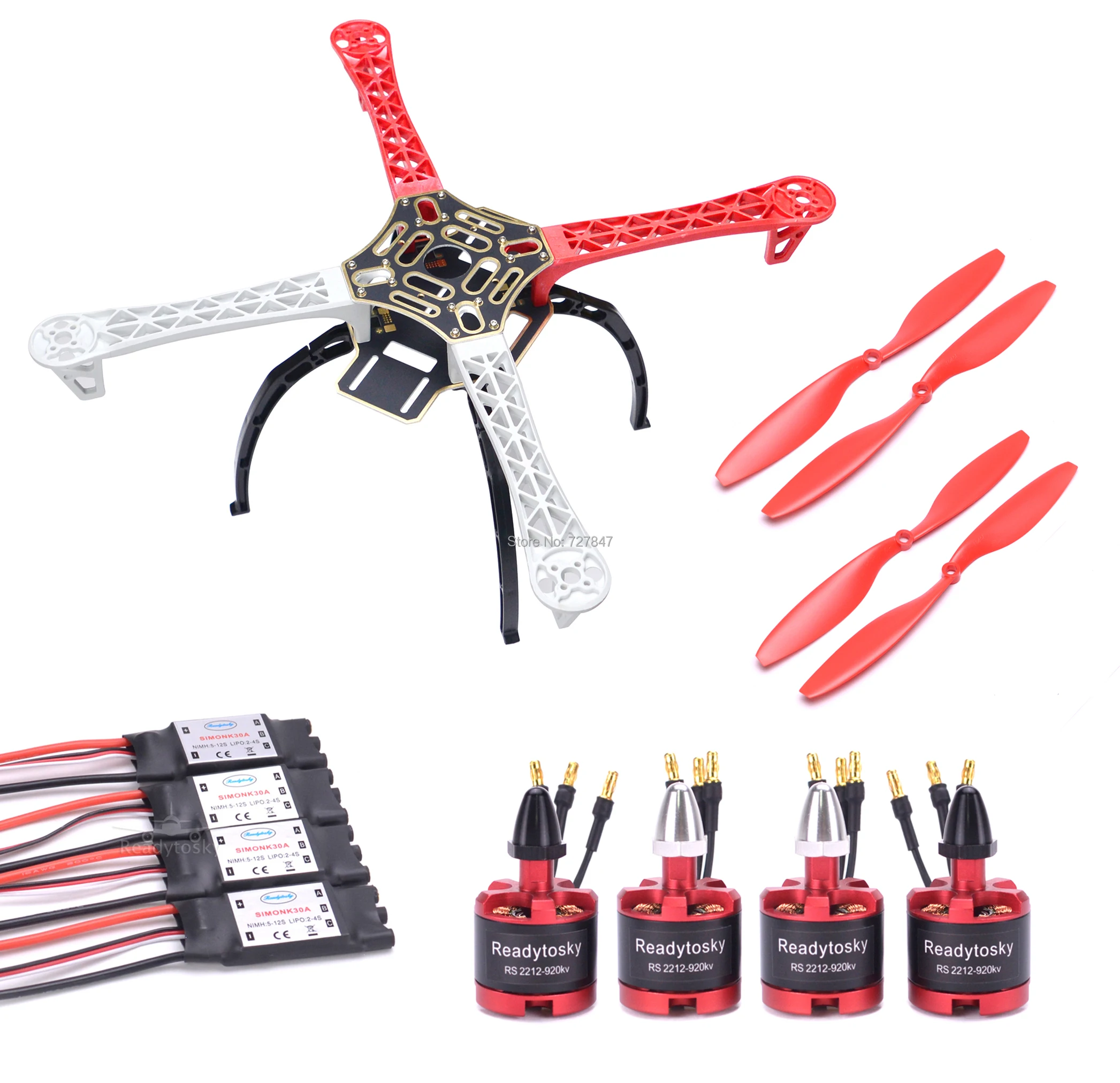 F450 450mm Quadcopter Multicopter Frame Kit 2212 920KV Brushless Motor 30A Simonk ESC 1045 propeller