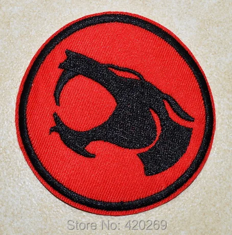 

HOT SALE! ~ THUNDERCATS Black Leopard Thunder Cat Punk Iron On Patches, sew on patch,Appliques, Made of Cloth,100% Quality