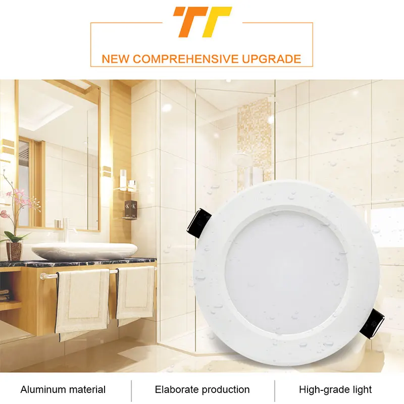 4 sztuk wodoodporna LED typu Downlight ściemniania 9W 12W 15W 18W 7W wpuszczone światło punktowe lampy sufitowe oświetlenie domu AC220V 230V do