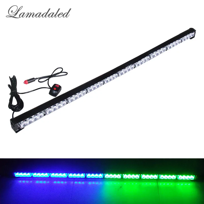 

106cm Police led light emergency hazard strobe lights bar led car grille blinking warning lamp safety stroboscope amber red blue