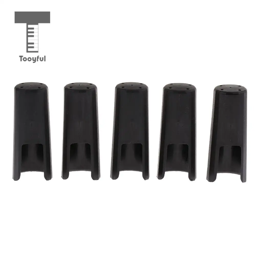 5Pcs Plastic Saxophone Mouthpiece Cap Sax Protect Cap for Woodwind Instrument Novice Professional Sax Replacement Accessories