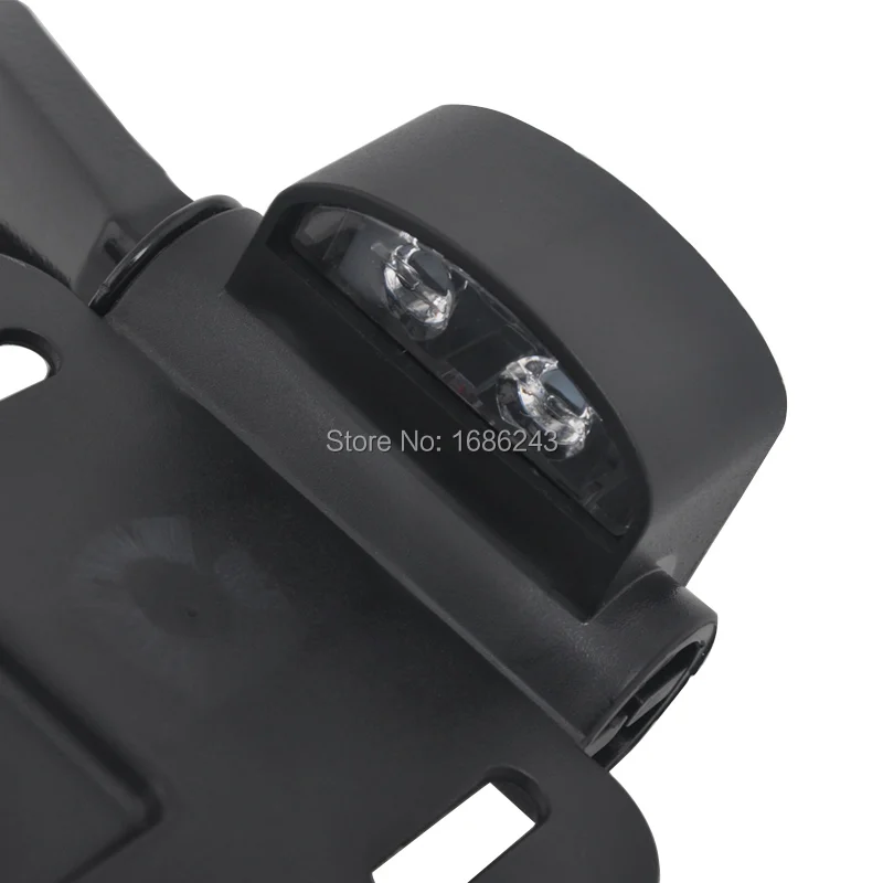 Telescopic Folding LED Light Side Mount License Plate Frame Cover Holder Adjustable For Harley Dyna Sportster 883 1200 XL 07-16