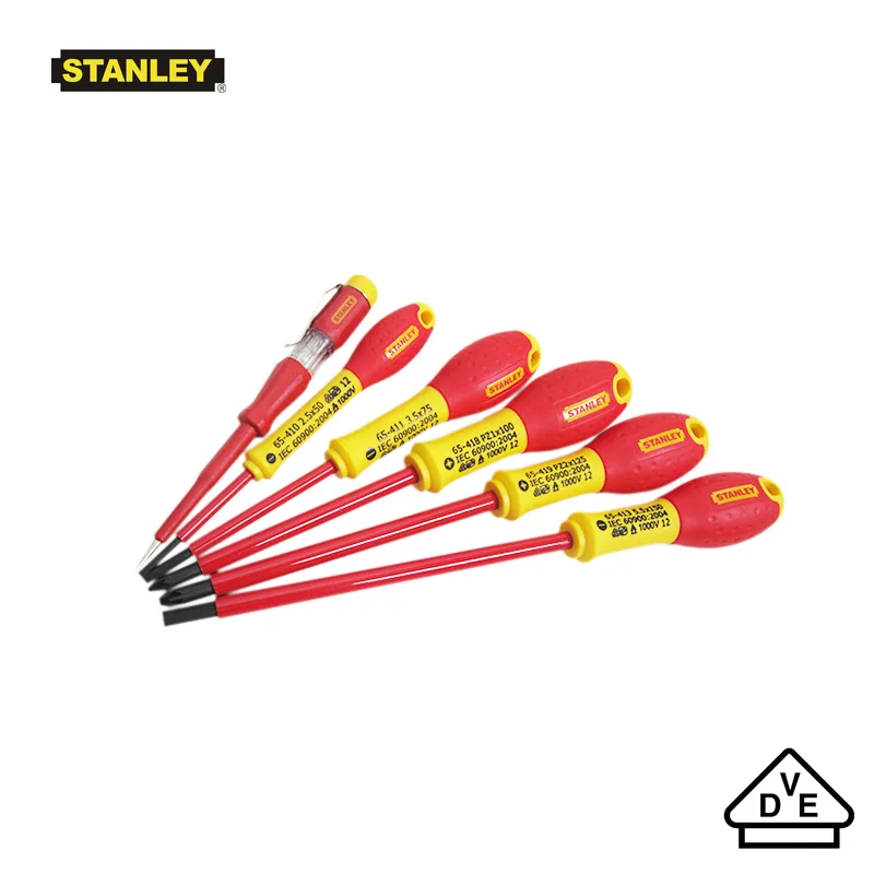 Stanley FatMax 6-piece VDE tested 1000v insulated electrical screwdriver set with mains tester electrician tools kit