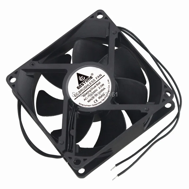 Ventilateur de refroidissement sans balais ce, 80mm 80mm x 25mm AC 110V 115V 120V 220V 240V, 10 pièces, ventilateur Axial, industrie, roulement à billes