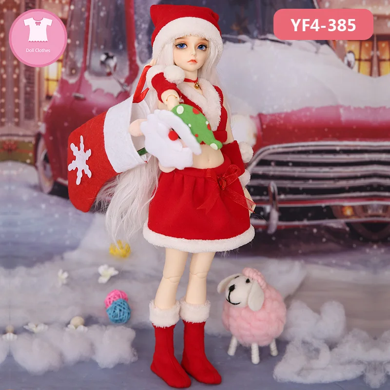 

BJD Clothes 1/4 Doll Body MSD Female Girl Good Christmas Dress For Luts Bory Body Toy Doll Accessories