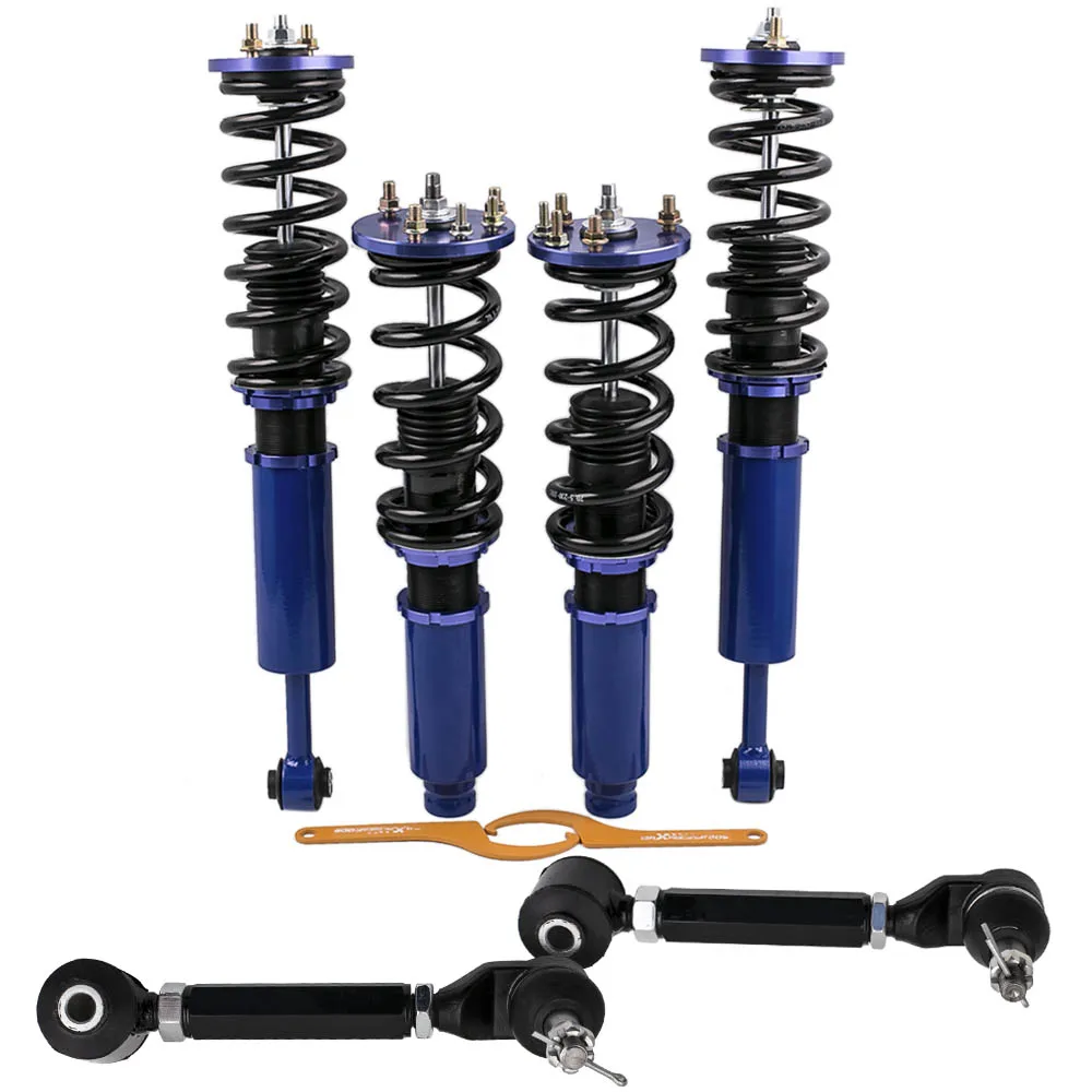 Suspension Coilovers Kits for Honda Accord 03-07 Acura TSX 04-08 + 2 Rear Upper Camber Arms