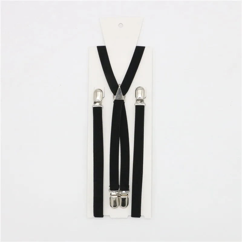 1.5cm Width Metal X Back Suspensorio Classic 4 Clips High Elastic Business Solid Men Pant Suspenders Brace Husband Father