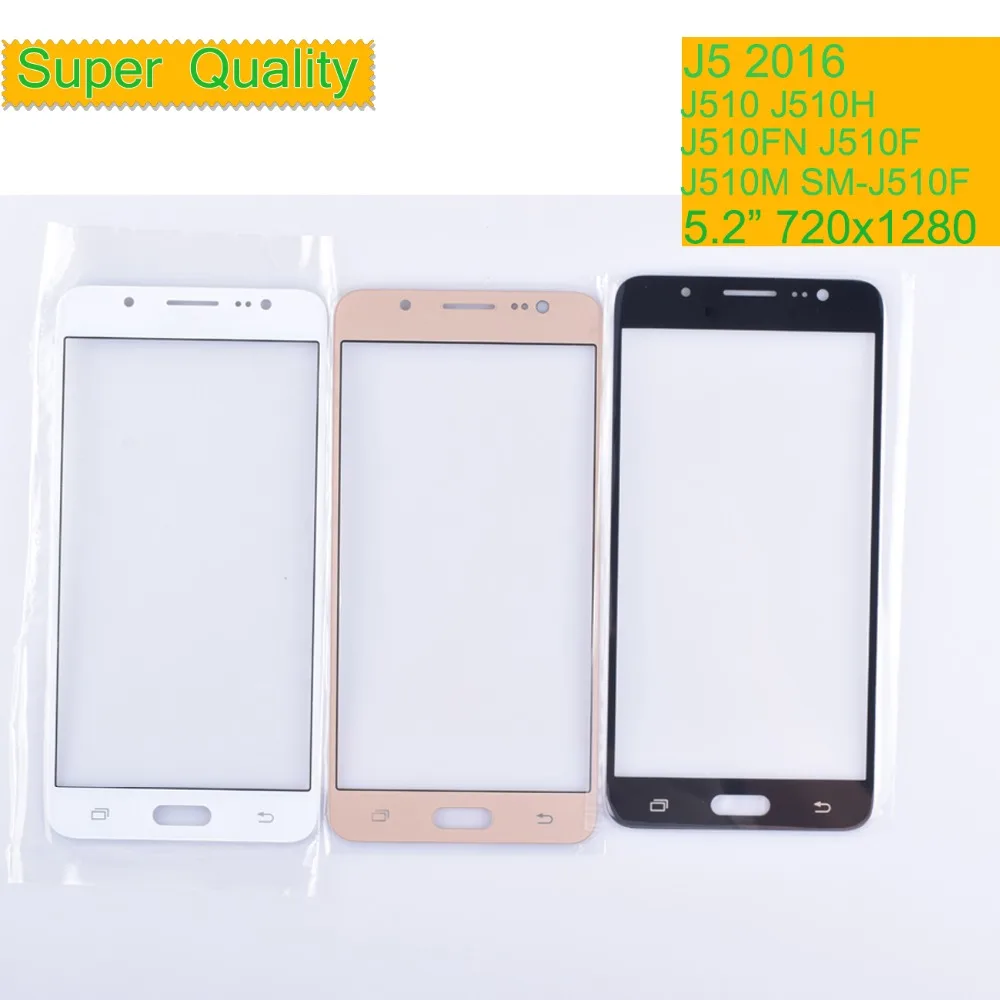 

10Pcs/Lot For Samsung Galaxy J5 2016 J510 Touch Screen Front Glass Panel LCD Outer With OCA