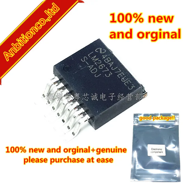 5pcs 100% new and orginal LM2673S-ADJ LM2673SX-ADJ LM2673 TO263 LM2673 SIMPLE SWITCHER 3A Step-Down Voltage Regulator in stock