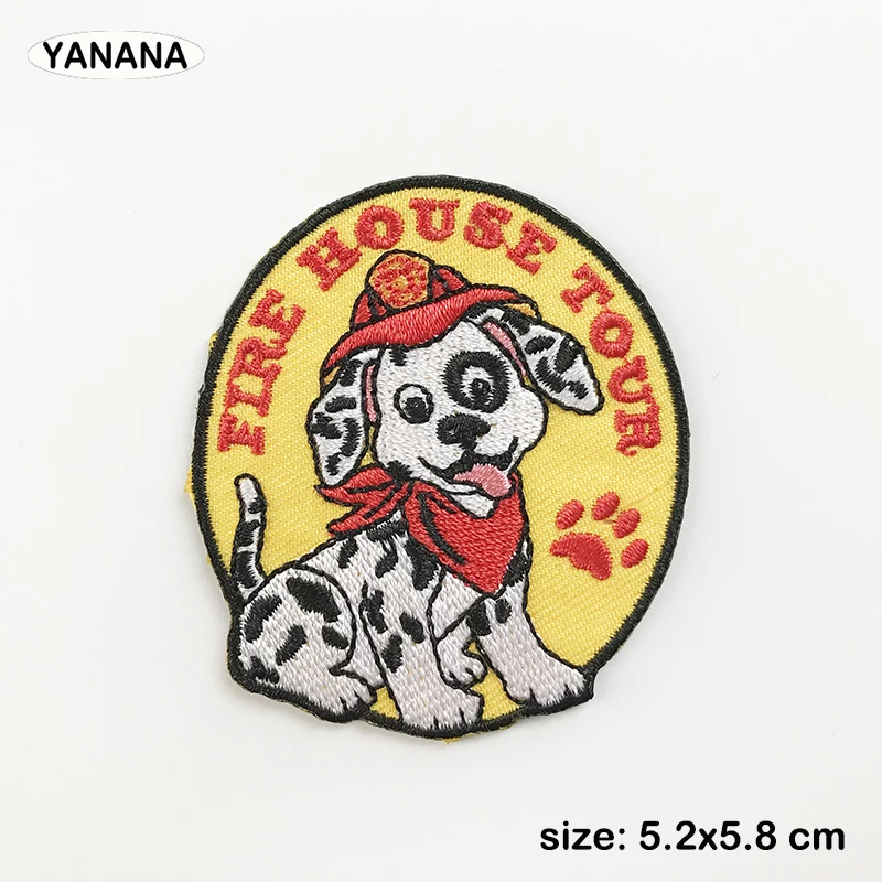 dog service Dog puppy cartoon animals Embroidered Iron on stickers DIY individual personality Clothing Collection level