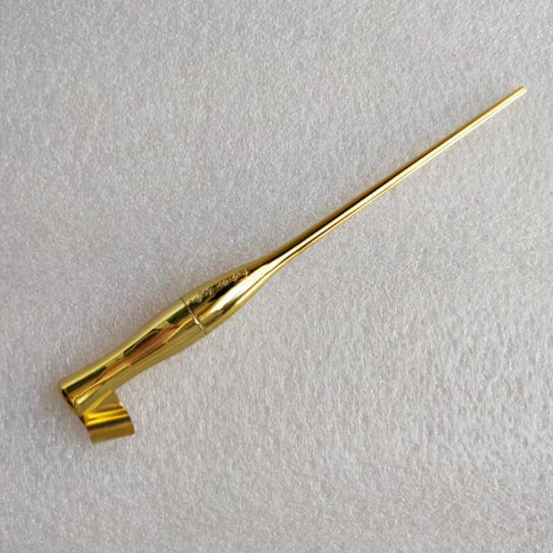 Mehrere Verwenden Gold Farbe Schräge Dip Stift Halter Englisch Antike Kupfer Einsatz Nib Halter Kalligraphie Brunnen Dip Stift