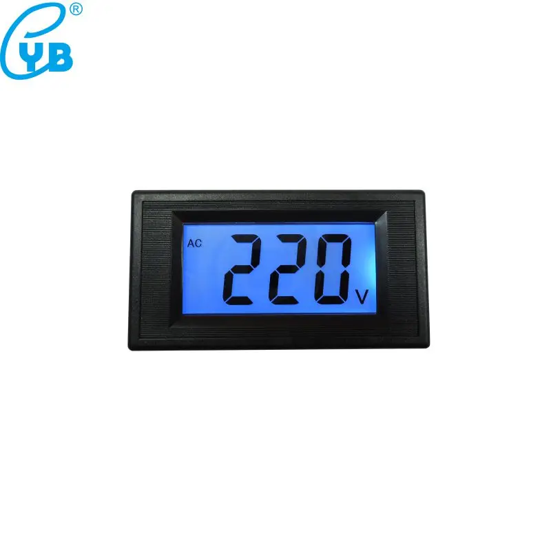 5PCS -2 LCD Digital Voltmeter AC 80-500V Voltage Meter Volt Measuring Instrument 2-Wire Blue Backlit 110V 220V Monitor Voltmetre