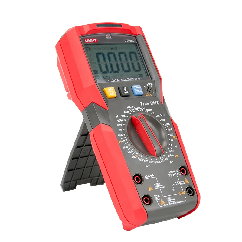 UNI-T UT89X/UT89XD/89XE true RMS Digital multimeter; 20A high current digital multimeter, NCV/capacitor/triode/temperature test