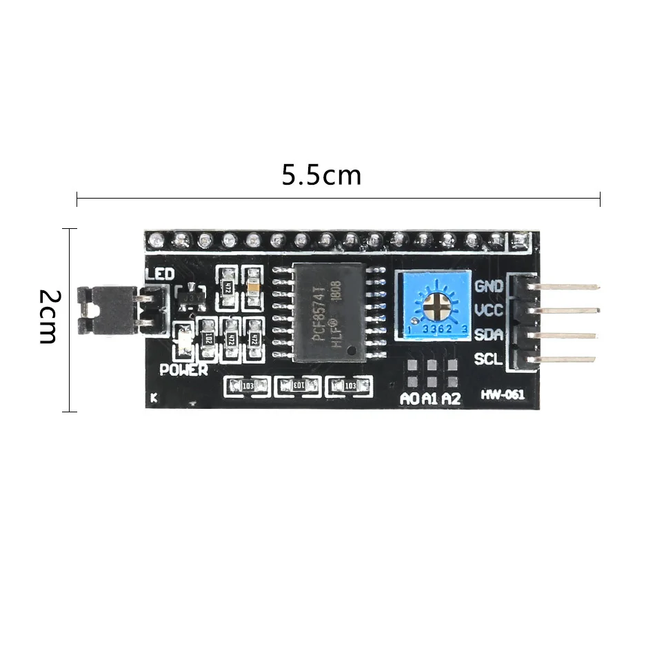 LCD1602 Adapter Board IIC/I2C Interface 5 V Converter Module IIC I2C TWI SPI Serial Interface Board voor Arduino LCD1602 Display