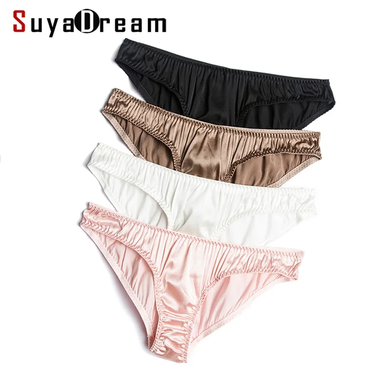 SuyaDream 3 teile/los Frauen G string 88% Natürliche seide 12% Spanded Sexy Höschen für Frauen T Form Unterwäsche